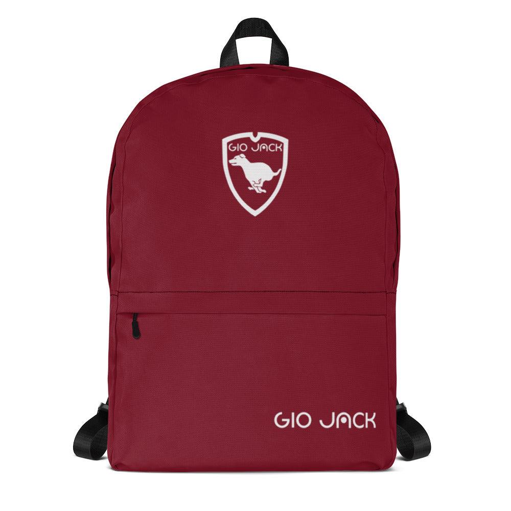 Backpack Zip Logo 1 Bordeaux W F GIO JACK
