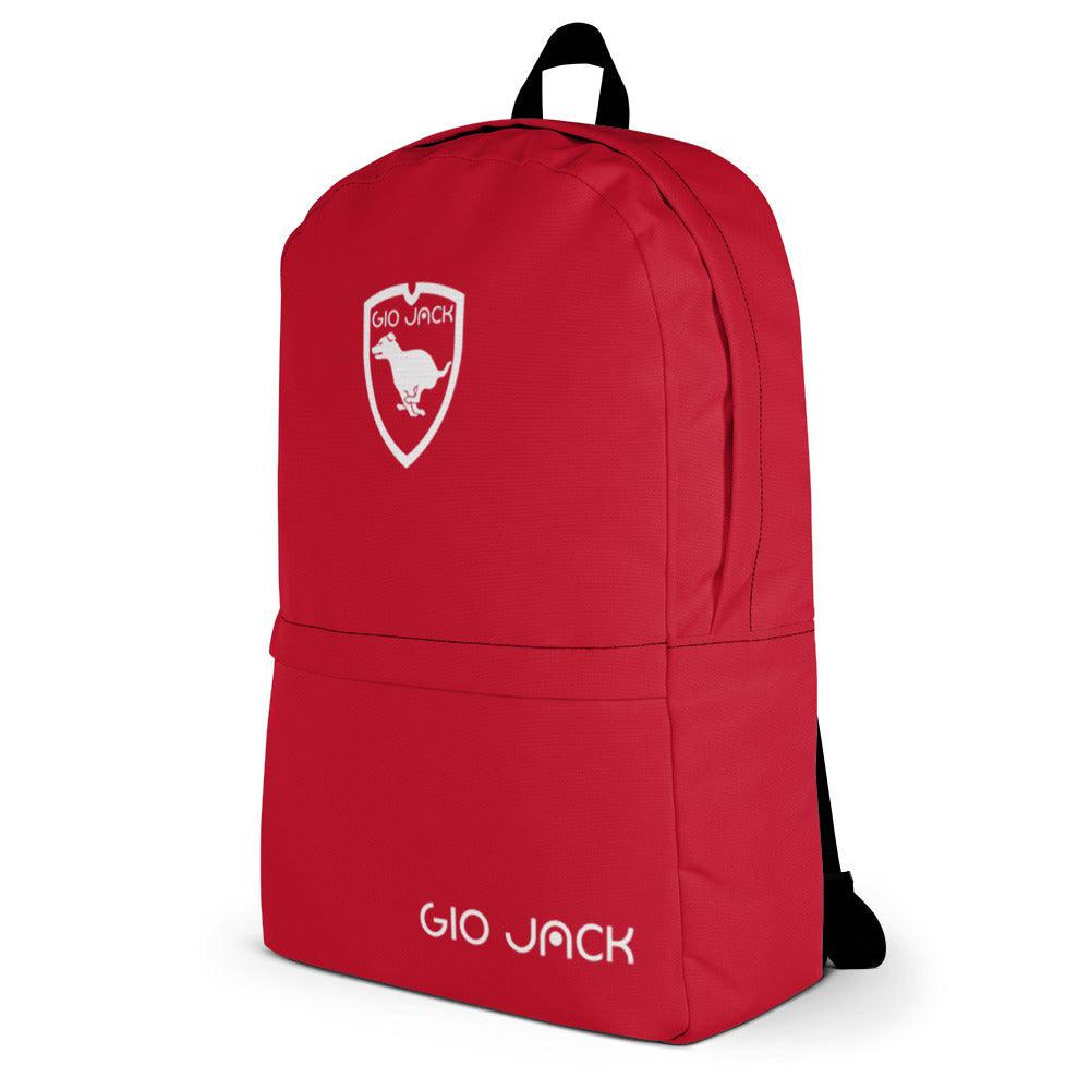 Backpack Zip Logo 1 Red W F GIO JACK