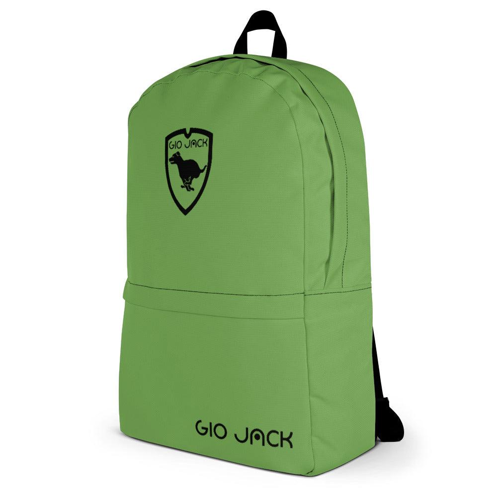 Backpack Zip Logo 1 Green B F GIO JACK