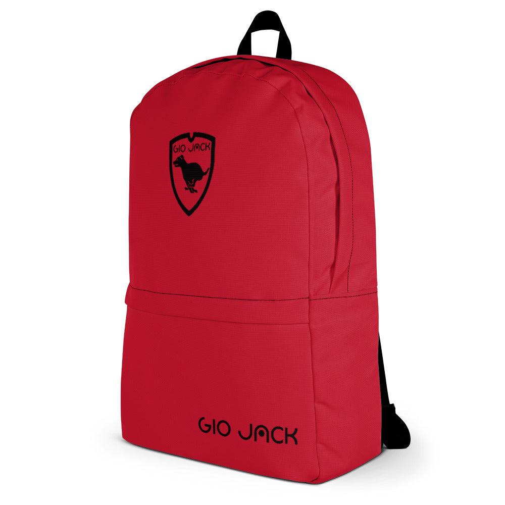 Backpack Zip Logo 1 Red B F GIO JACK