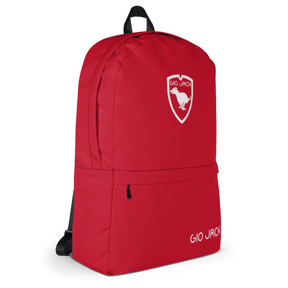 Backpack Zip Logo 1 Red W F GIO JACK