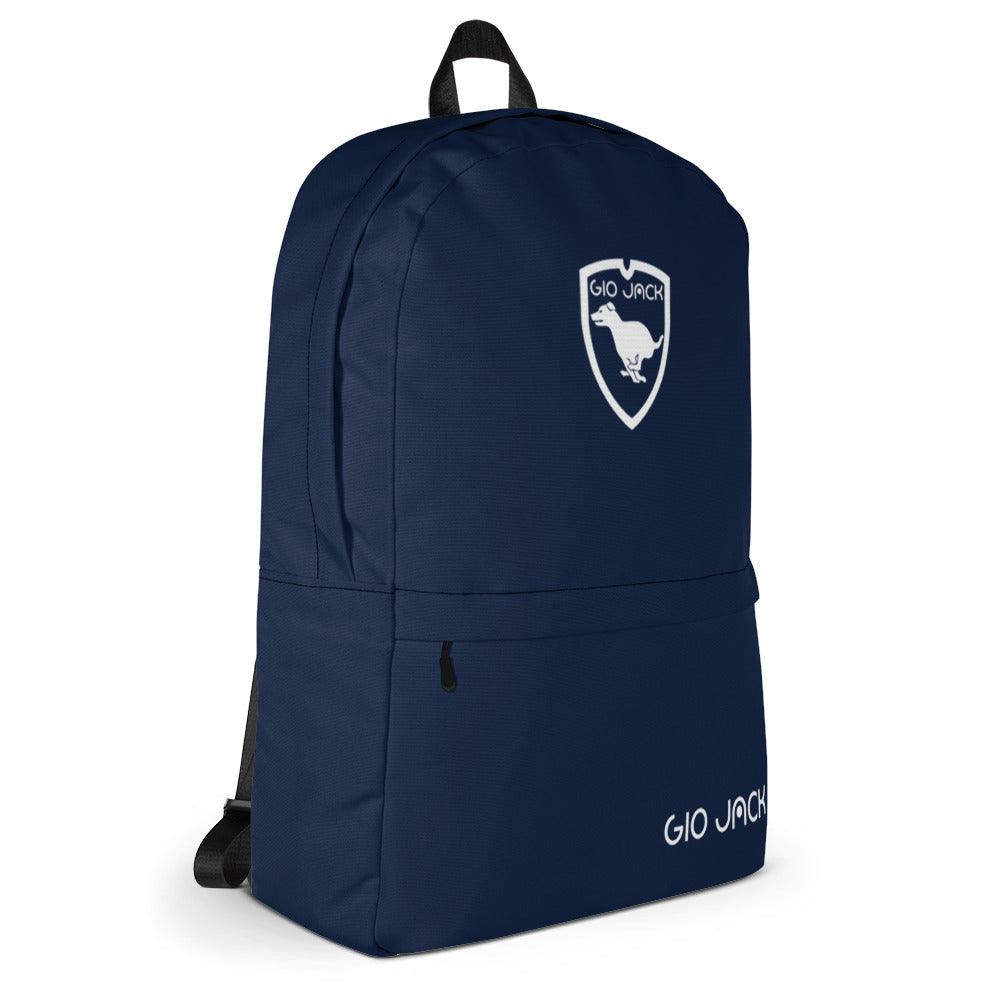Backpack Zip Logo 1 Navy W F GIO JACK