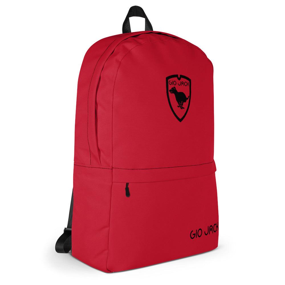 Backpack Zip Logo 1 Red B F GIO JACK