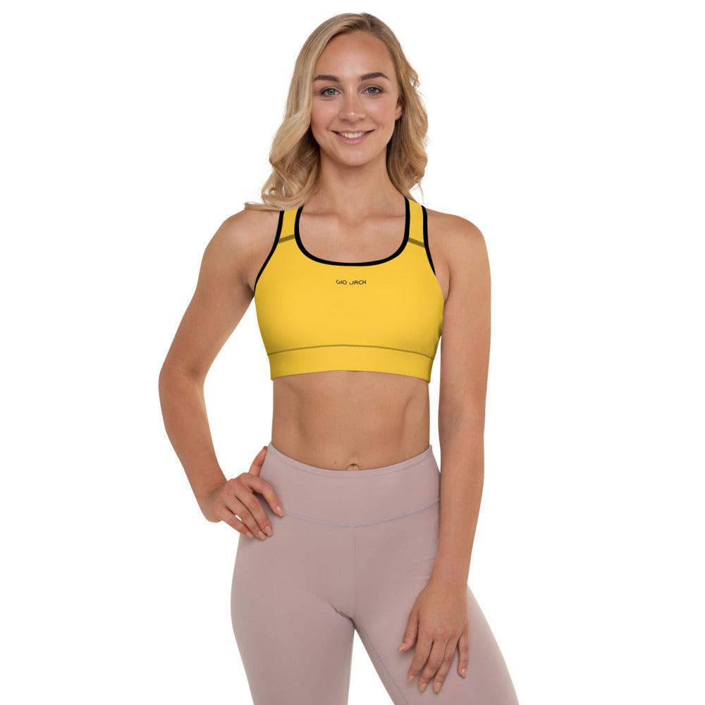 Padded Sports Bra Logs Yellow B FR GIO JACK