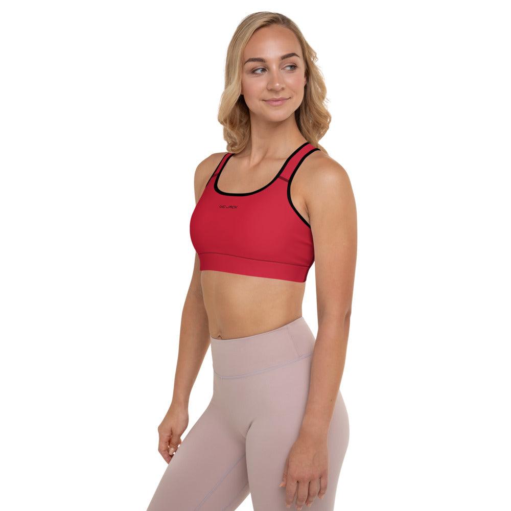 Padded Sports Bra Logs Red B FR GIO JACK