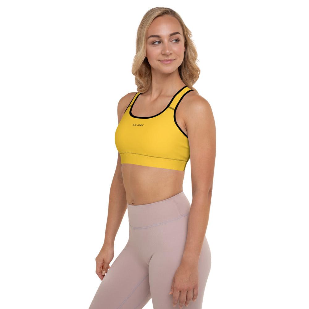 Padded Sports Bra Logs Yellow B FR GIO JACK