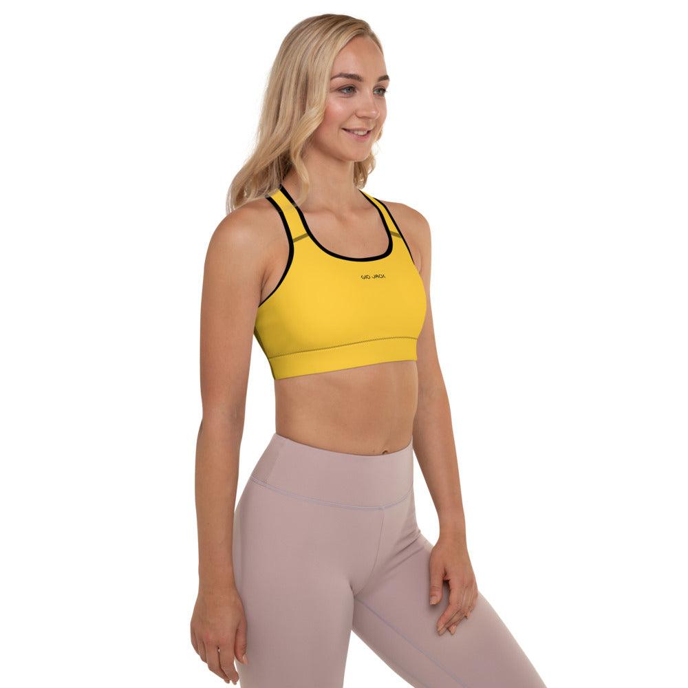 Padded Sports Bra Logs Yellow B FR GIO JACK