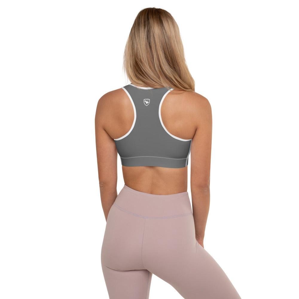 Padded Sports Bra Logs Grey W FR GIO JACK