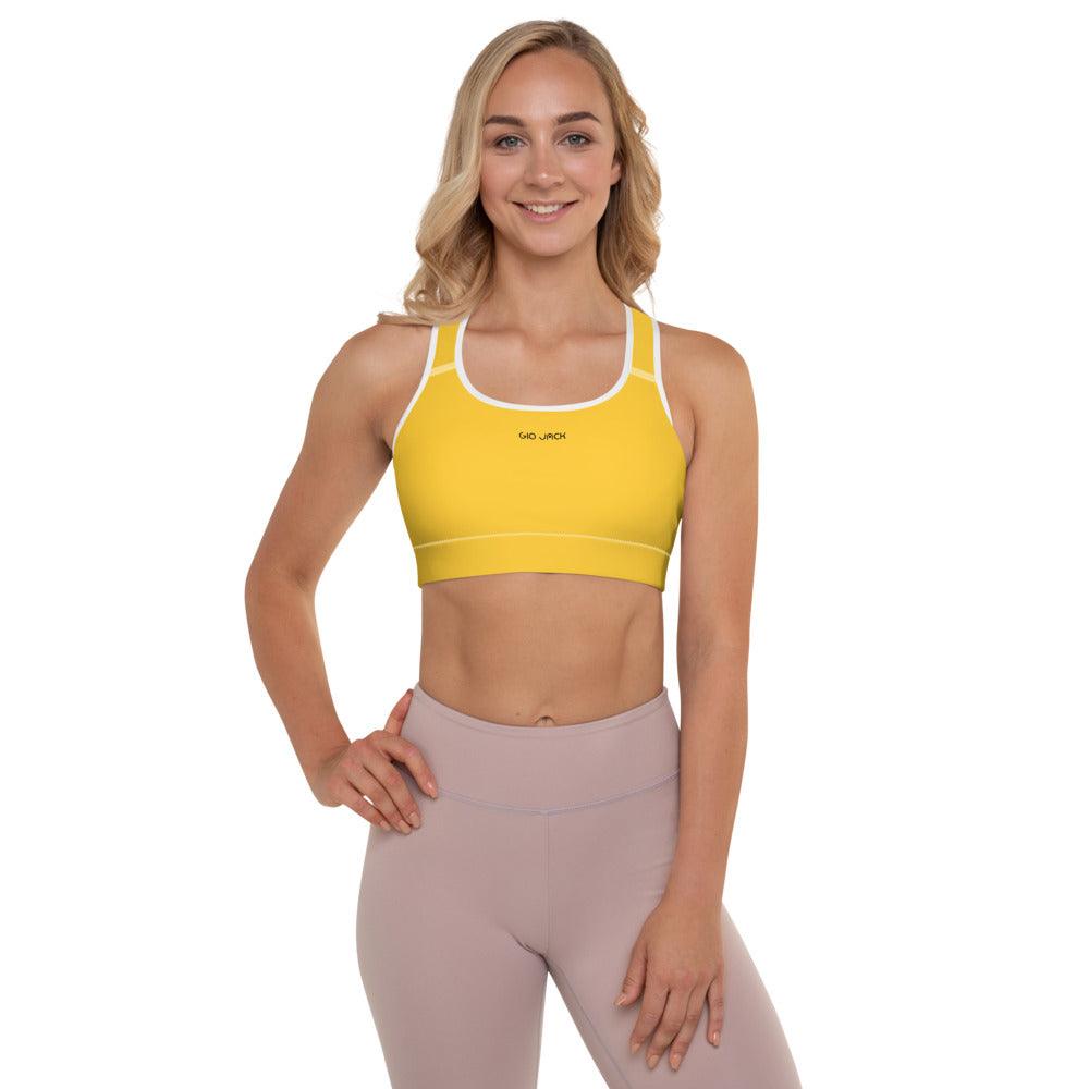 Padded Sports Bra Logs Yellow B FR GIO JACK