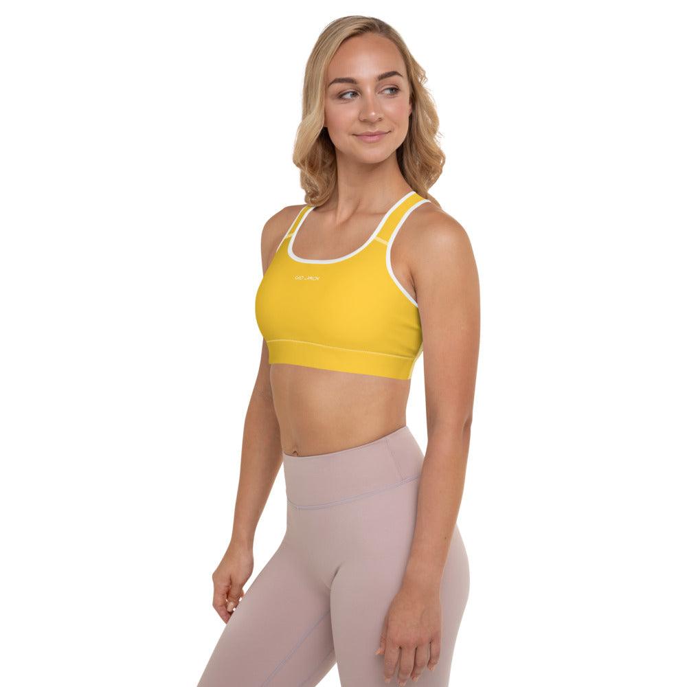 Padded Sports Bra Logs Yellow W FR GIO JACK