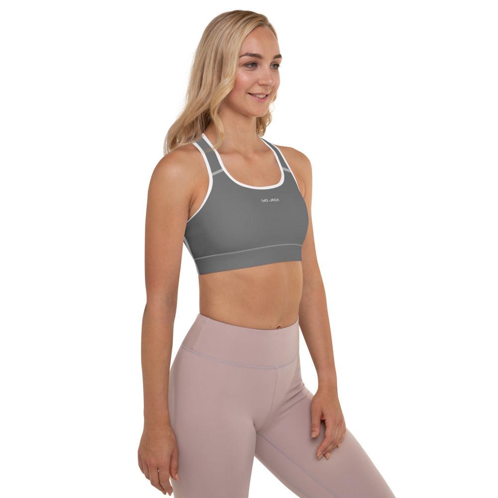 Padded Sports Bra Logs Grey W FR GIO JACK