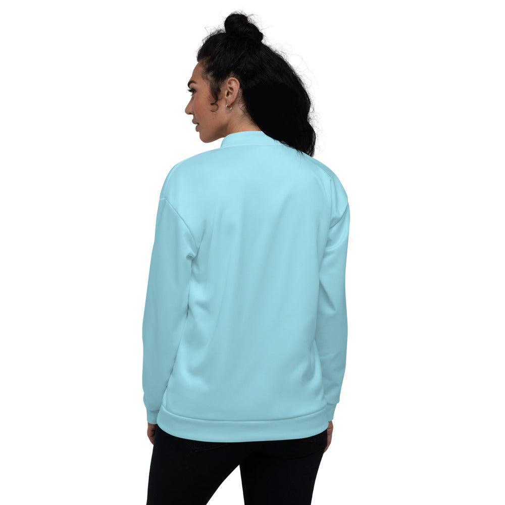 Unisex Bomber Jacket Wom Blizzard Blue Logs B F GIO JACK