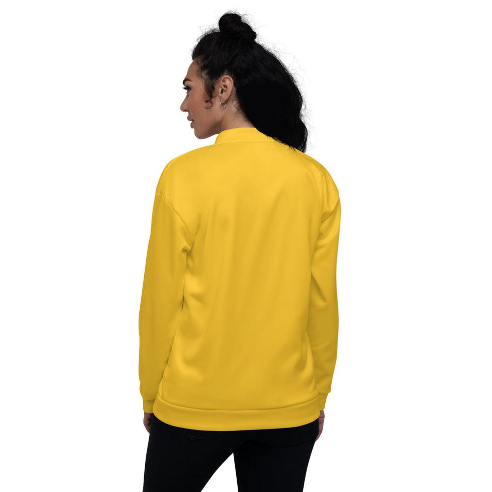 Unisex Bomber Jacket Wom Logs Yellow W F GIO JACK