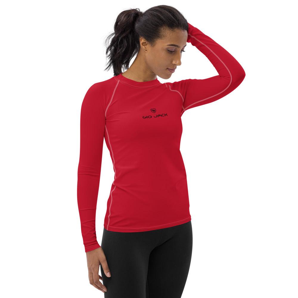 Women's Rash Guard Logs 1 Red B GIO JACK