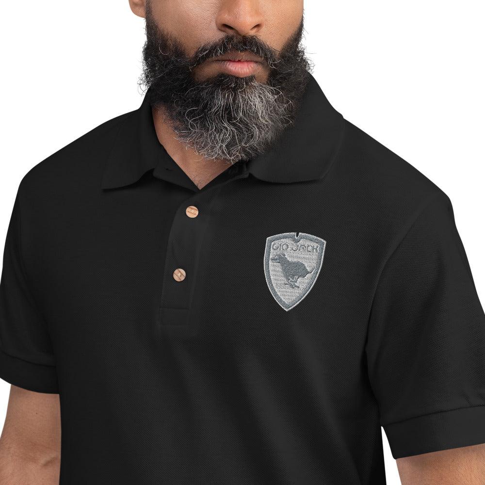 Polo Gio Jack Classic Embroidered Bicolor White Grey GIO JACK