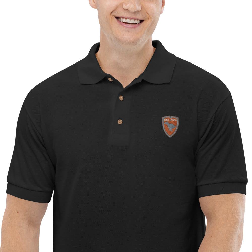 Polo Gio Jack Classic Embroidered Bicolor Orange Grey GIO JACK