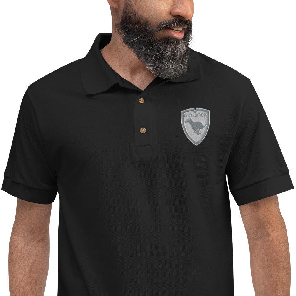 Polo Gio Jack Classic Embroidered Bicolor White Grey GIO JACK