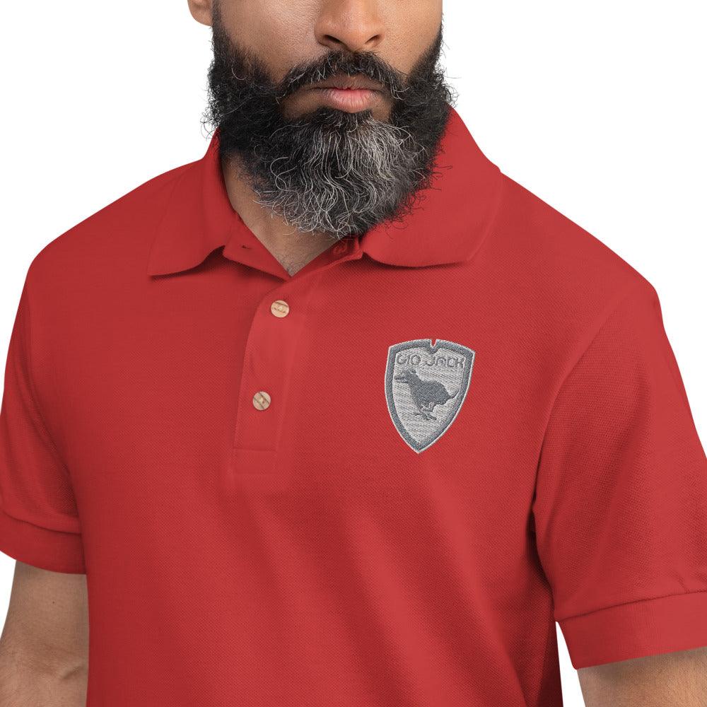 Polo Gio Jack Classic Embroidered Bicolor White Grey GIO JACK