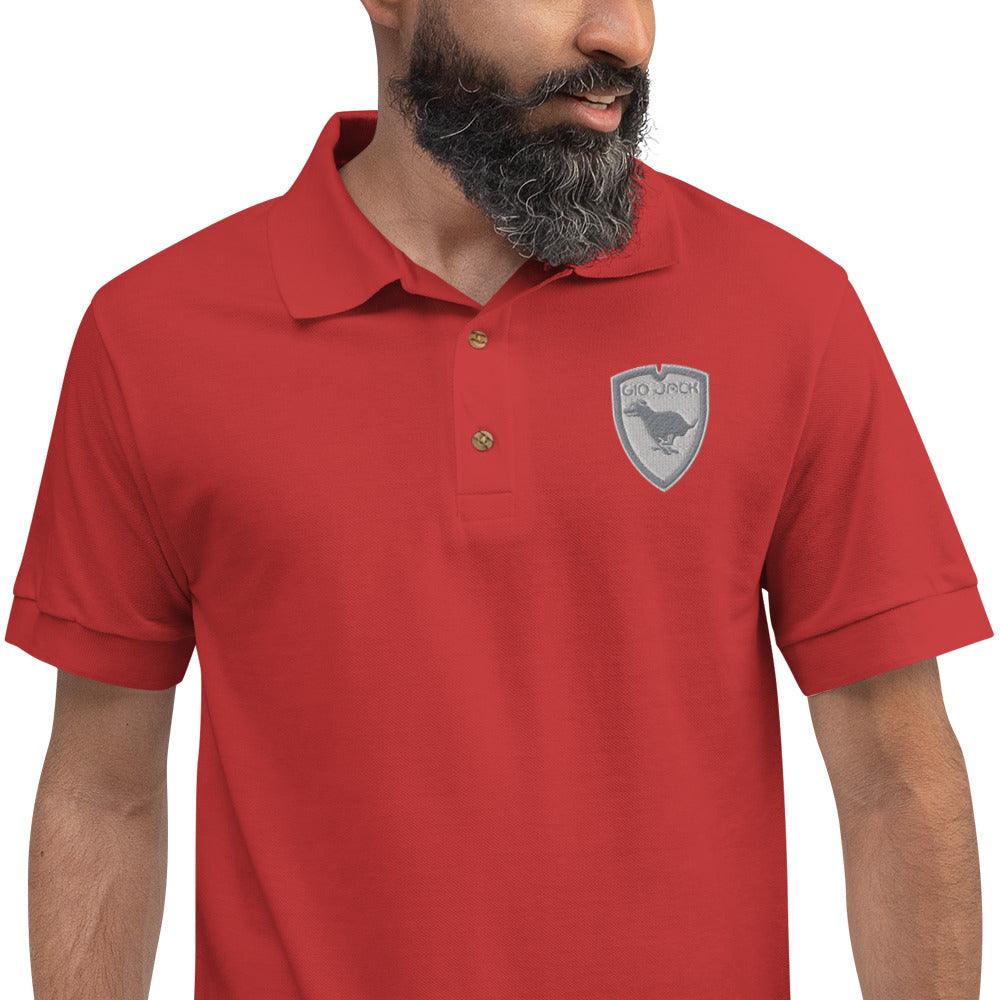 Polo Gio Jack Classic Embroidered Bicolor White Grey GIO JACK