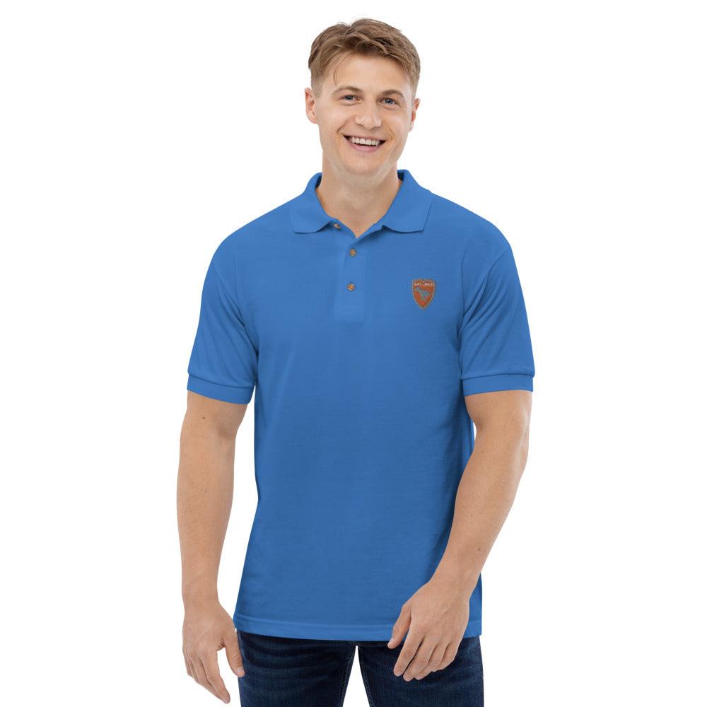 Polo Gio Jack Classic Embroidered Bicolor Orange Grey GIO JACK