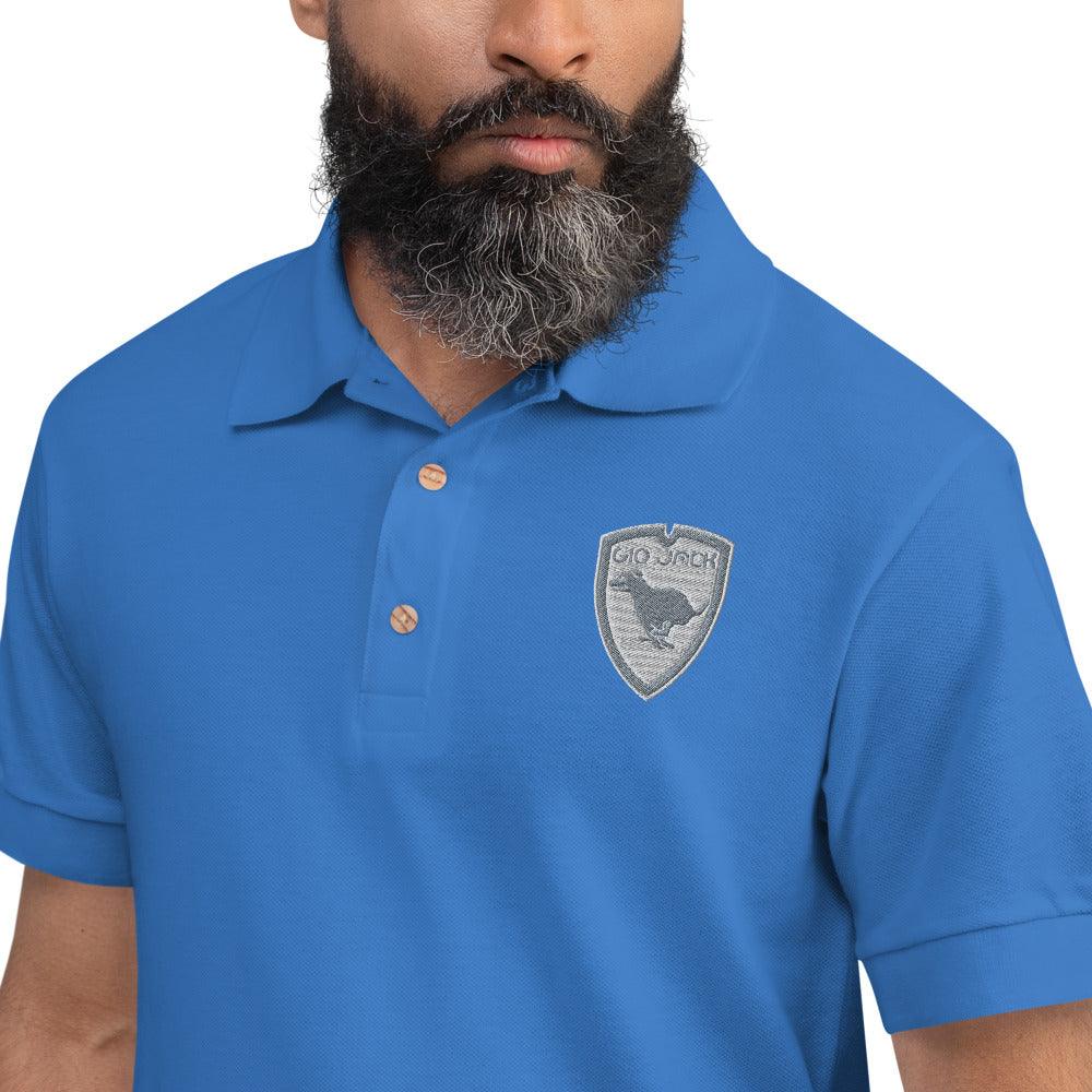Polo Gio Jack Classic Embroidered Bicolor White Grey GIO JACK