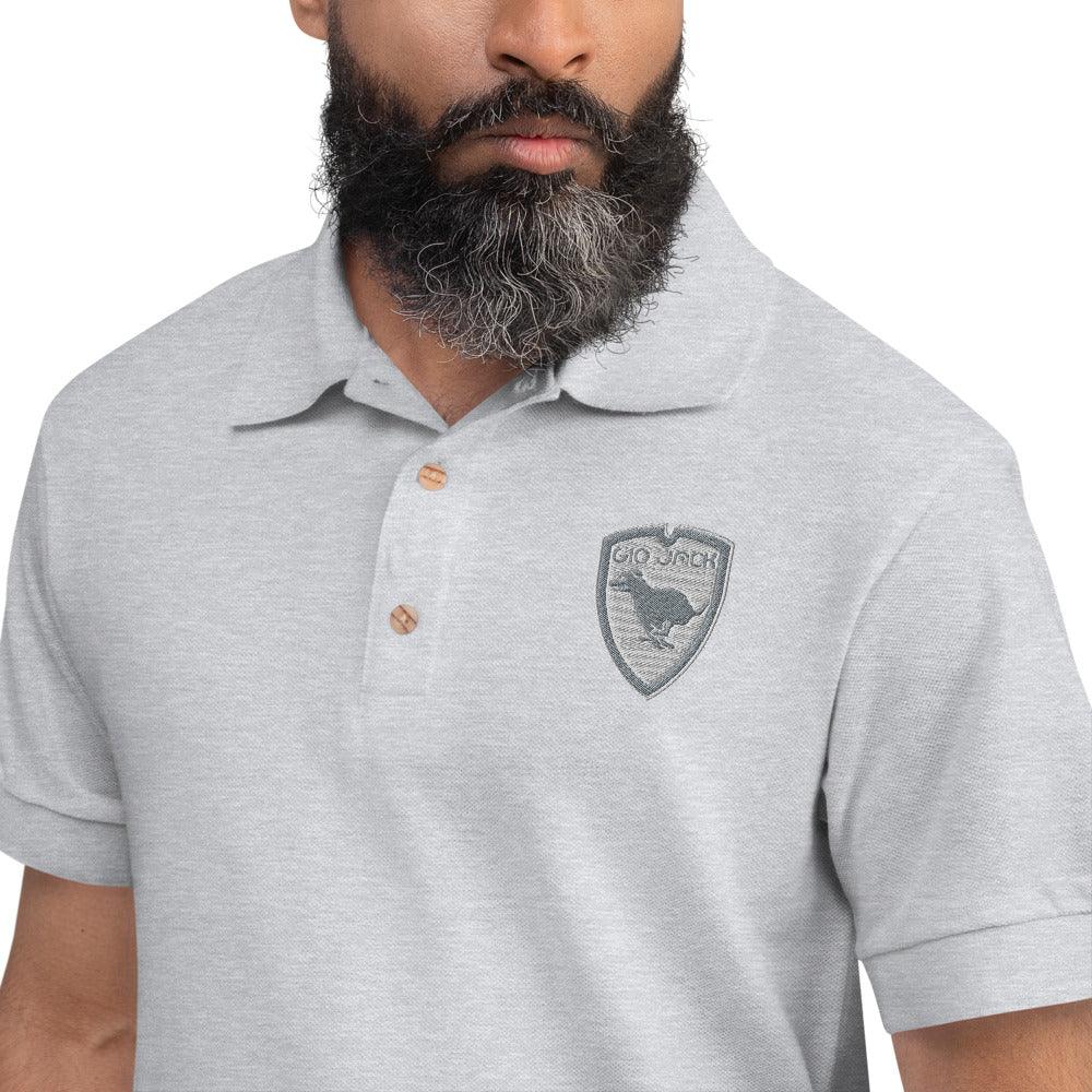 Polo Gio Jack Classic Embroidered Bicolor White Grey GIO JACK