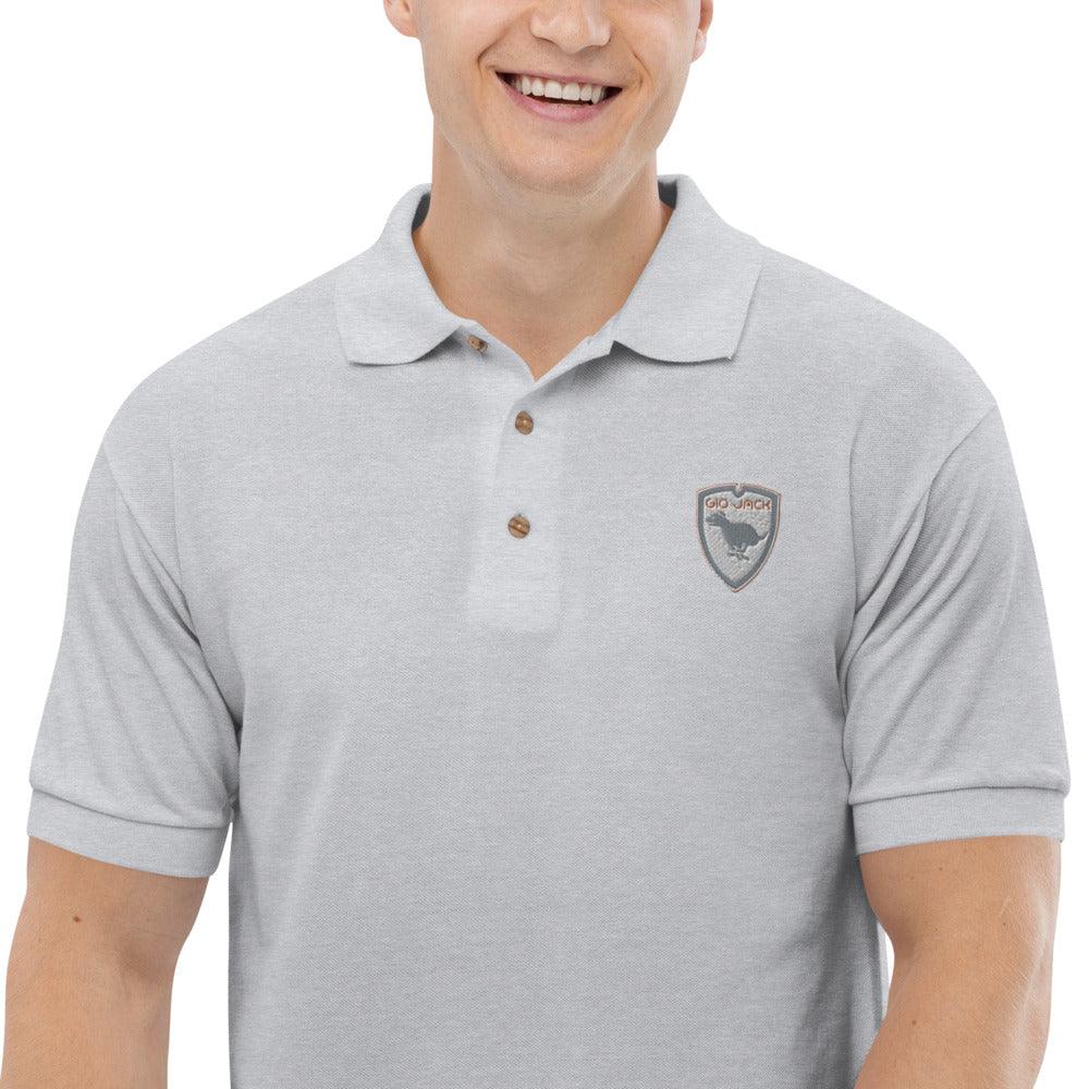 Polo Gio Jack Classic Embroidered Logo Bicolor White Grey GIO JACK
