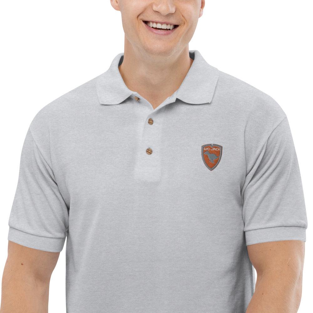 Polo Gio Jack Classic Embroidered Bicolor Orange Grey GIO JACK