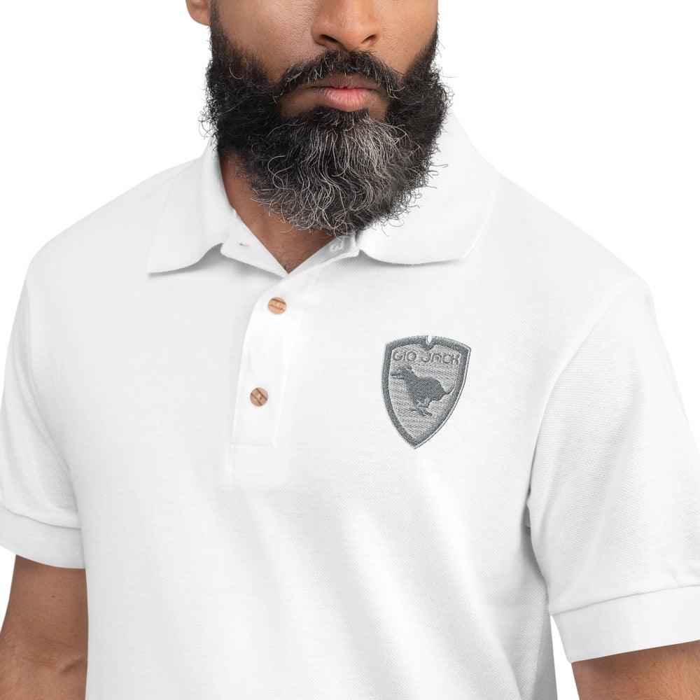 Polo Gio Jack Classic Embroidered Bicolor White Grey GIO JACK