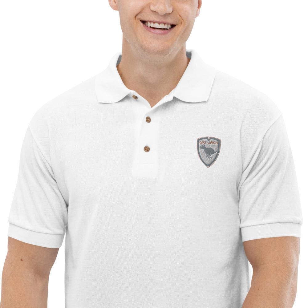 Polo Gio Jack Classic Embroidered Logo Bicolor White Grey GIO JACK