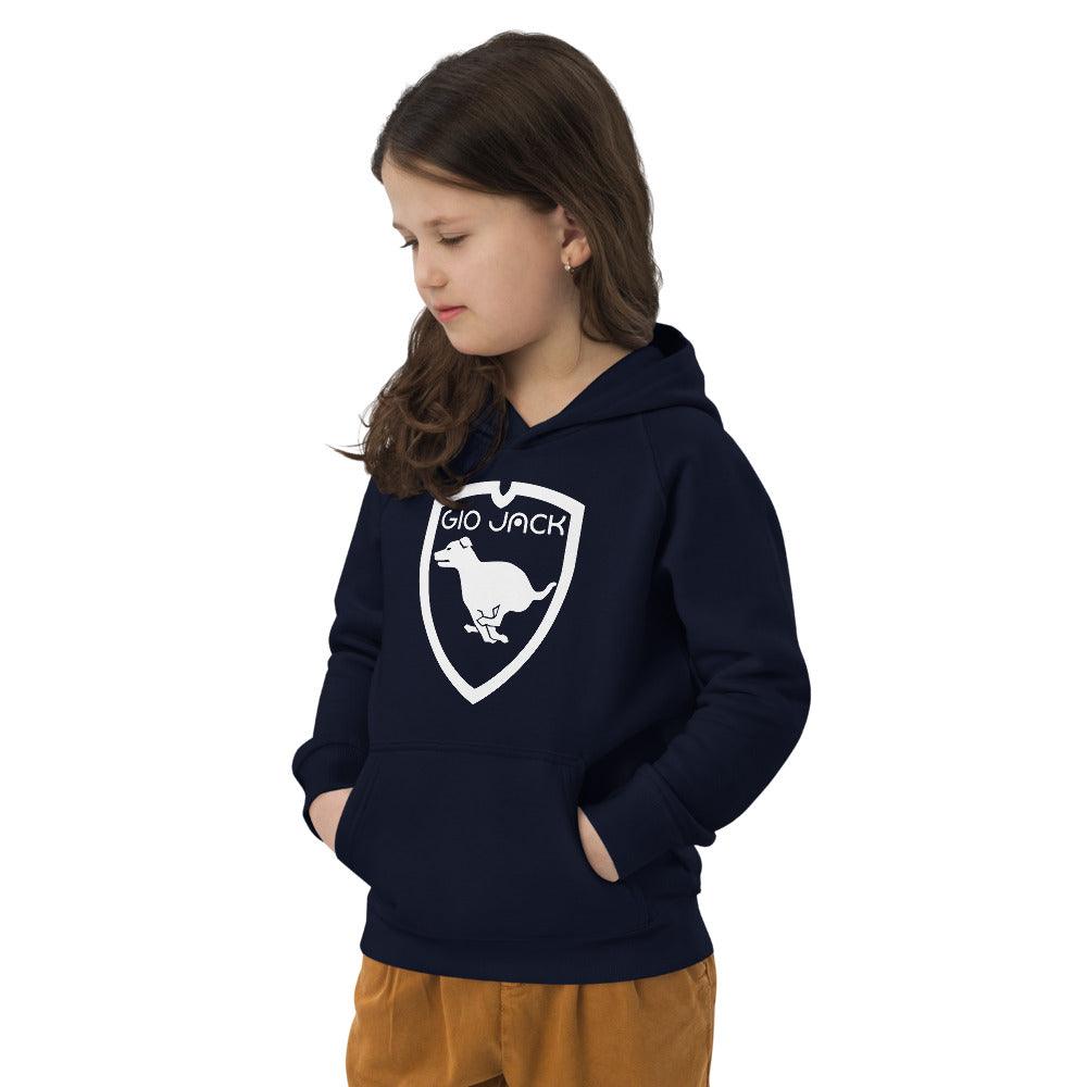 Kids eco hoodie logo 1 W F GIO JACK