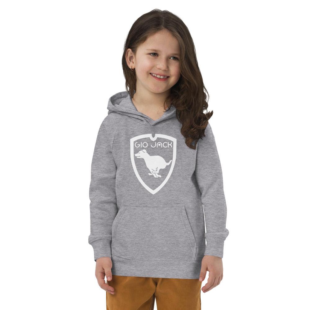 Kids eco hoodie logo 1 W F GIO JACK