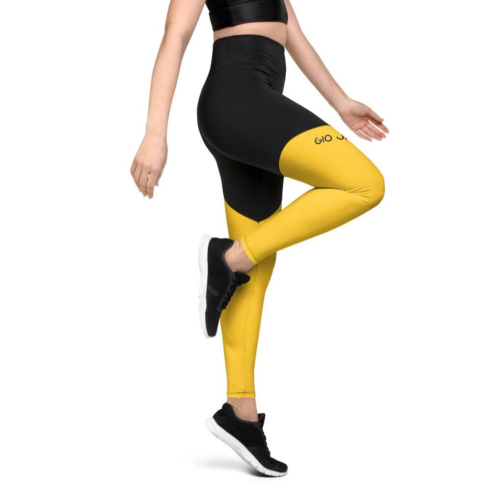 Sports Leggings Logs Yellow B FR GIO JACK