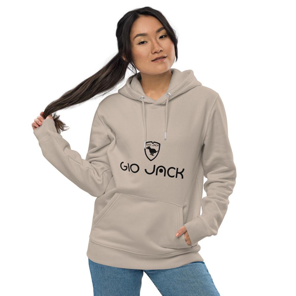 Unisex essential eco hoodie Wom Logs B F GIO JACK