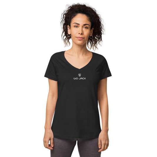 Women’s fitted V-Neck T-Shirt Logs 1 W GIO JACK