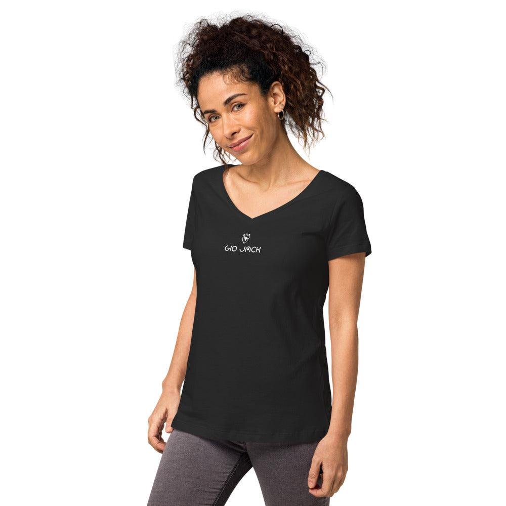 Women’s fitted V-Neck T-Shirt Logs 1 W GIO JACK