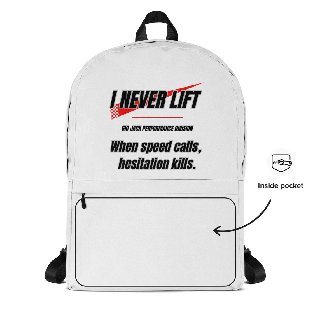 Zaino Gio Jack I Never Lift Edition Racing backpack black  style durable waterproof sports backpack