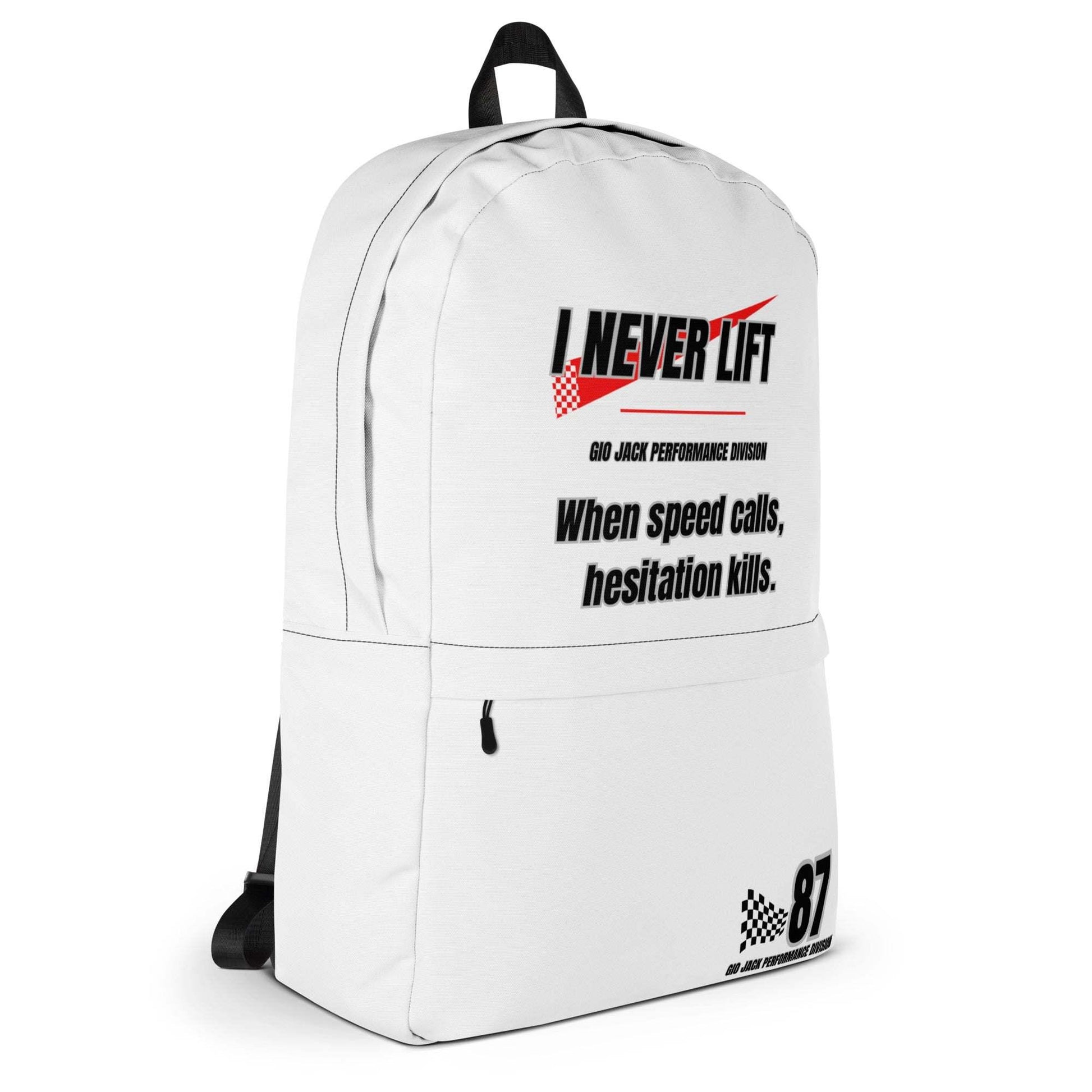 Zaino Gio Jack I Never Lift Edition Racing backpack black  style durable waterproof sports backpack