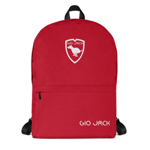 Backpack Zip Logo 1 Red W F GIO JACK