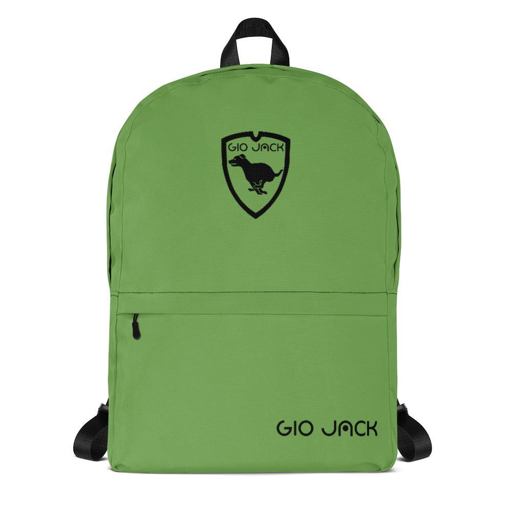 Backpack Zip Logo 1 Green B F GIO JACK