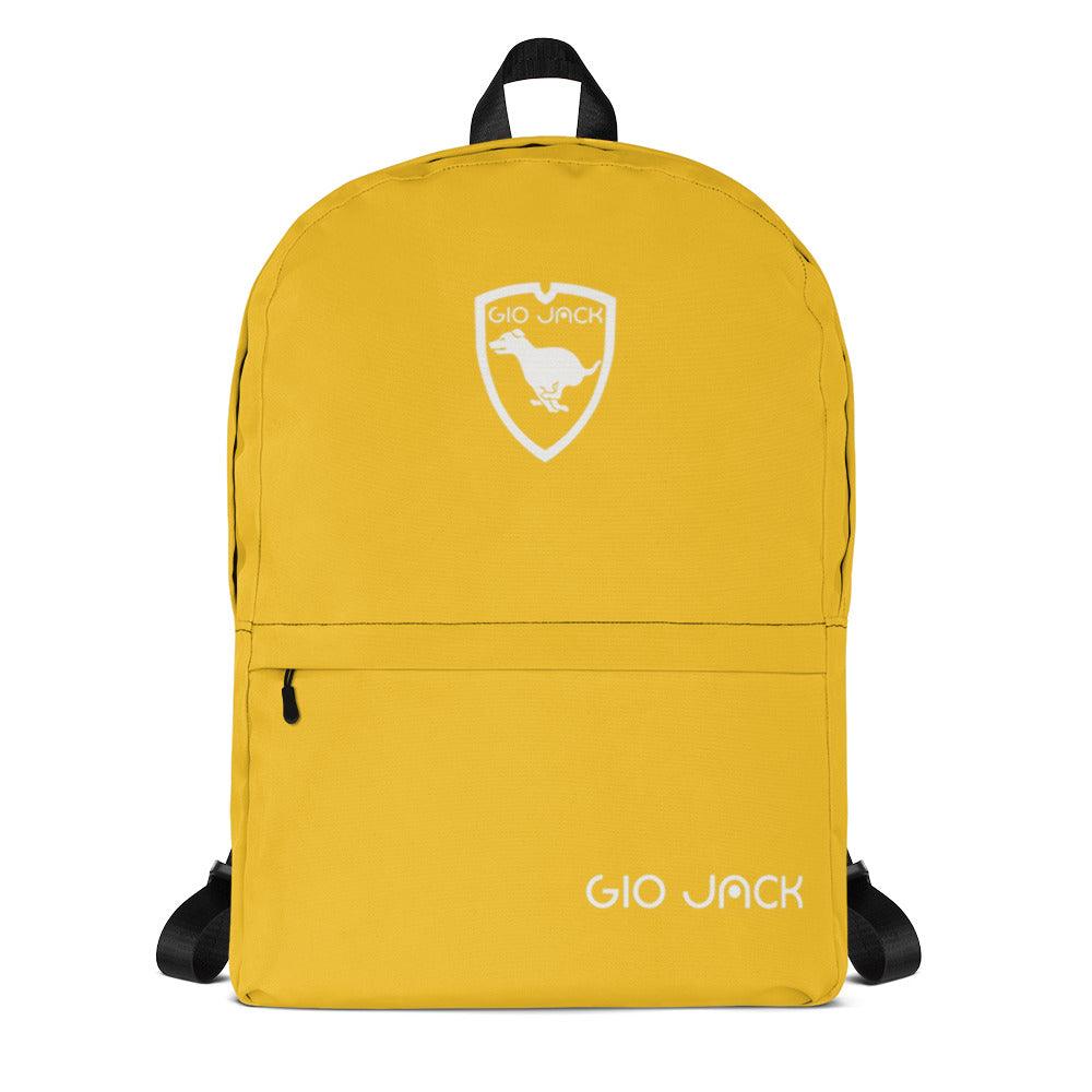 Backpack Zip Logo 1 Yellow W F GIO JACK