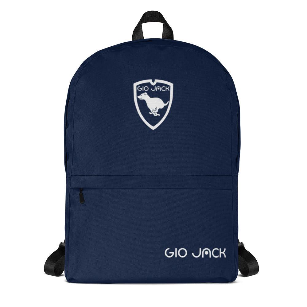 Backpack Zip Logo 1 Navy W F GIO JACK