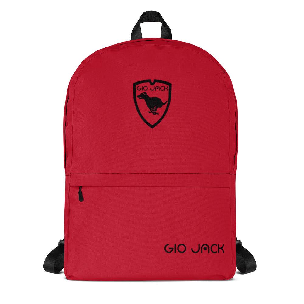 Backpack Zip Logo 1 Red B F GIO JACK