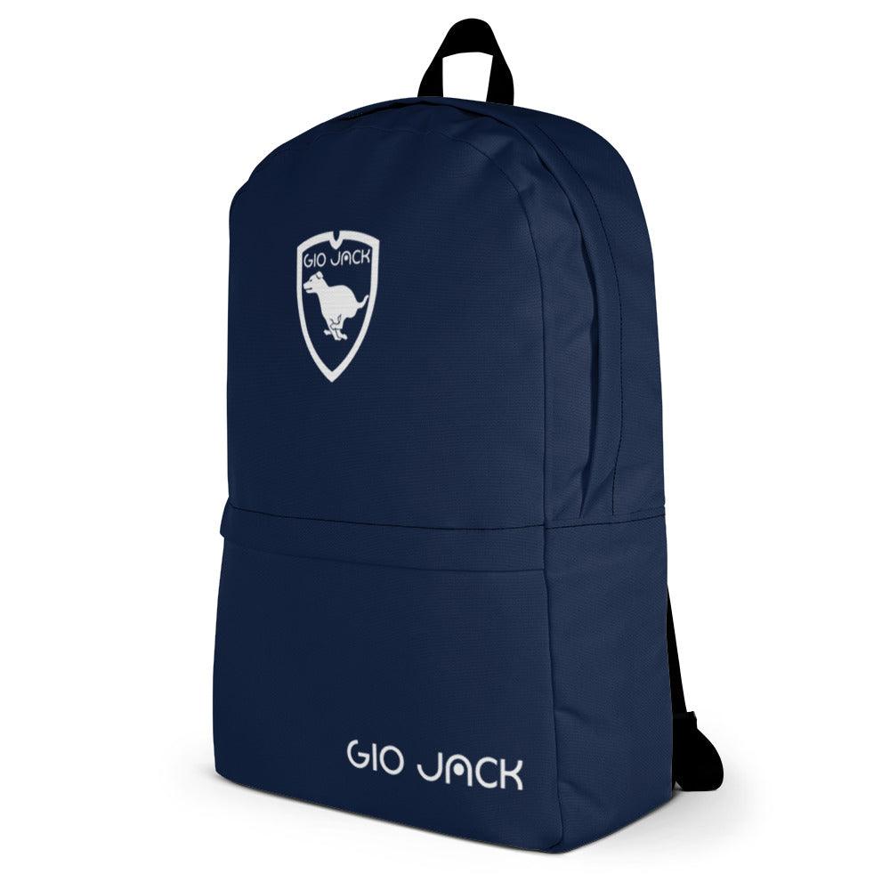 Backpack Zip Logo 1 Navy W F GIO JACK