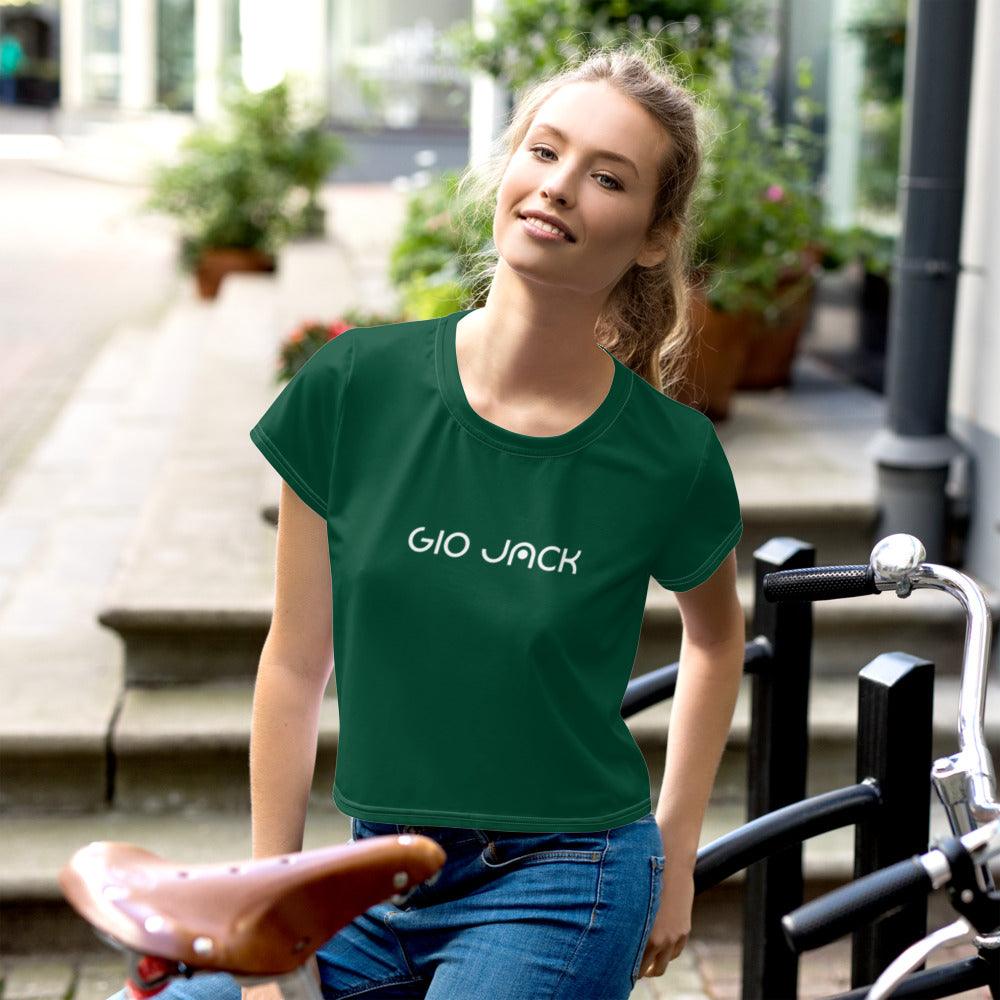 Crop Tee Logs British Racing Green W GIO JACK