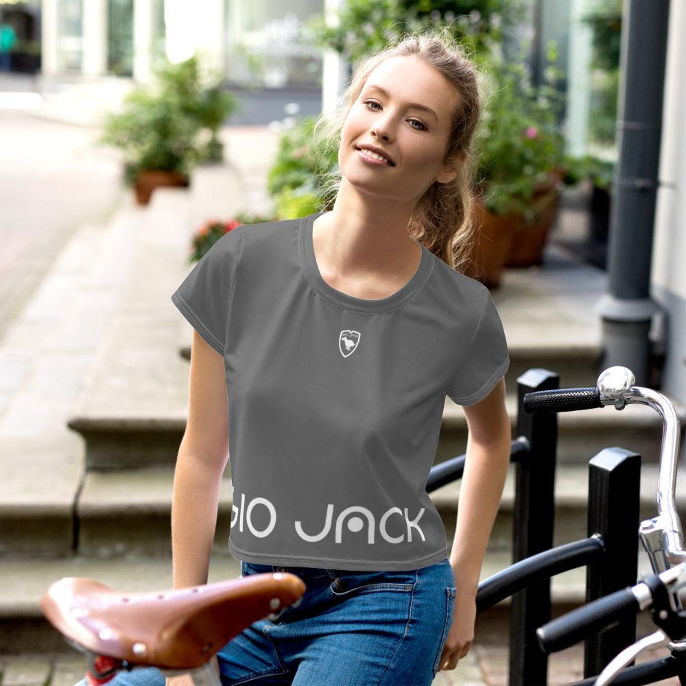 Crop Tee Logs 2 Grey W FR GIO JACK