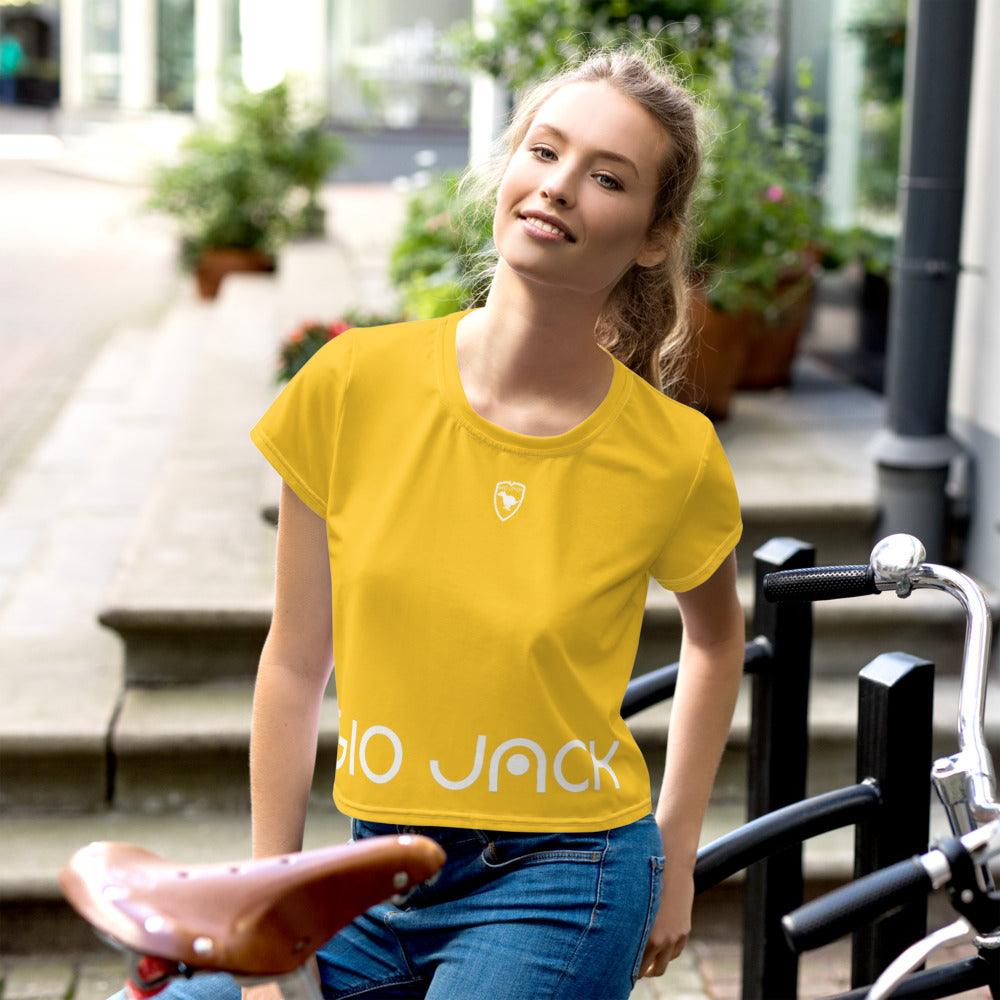 Crop Tee Logs 2 Yellow W FR GIO JACK