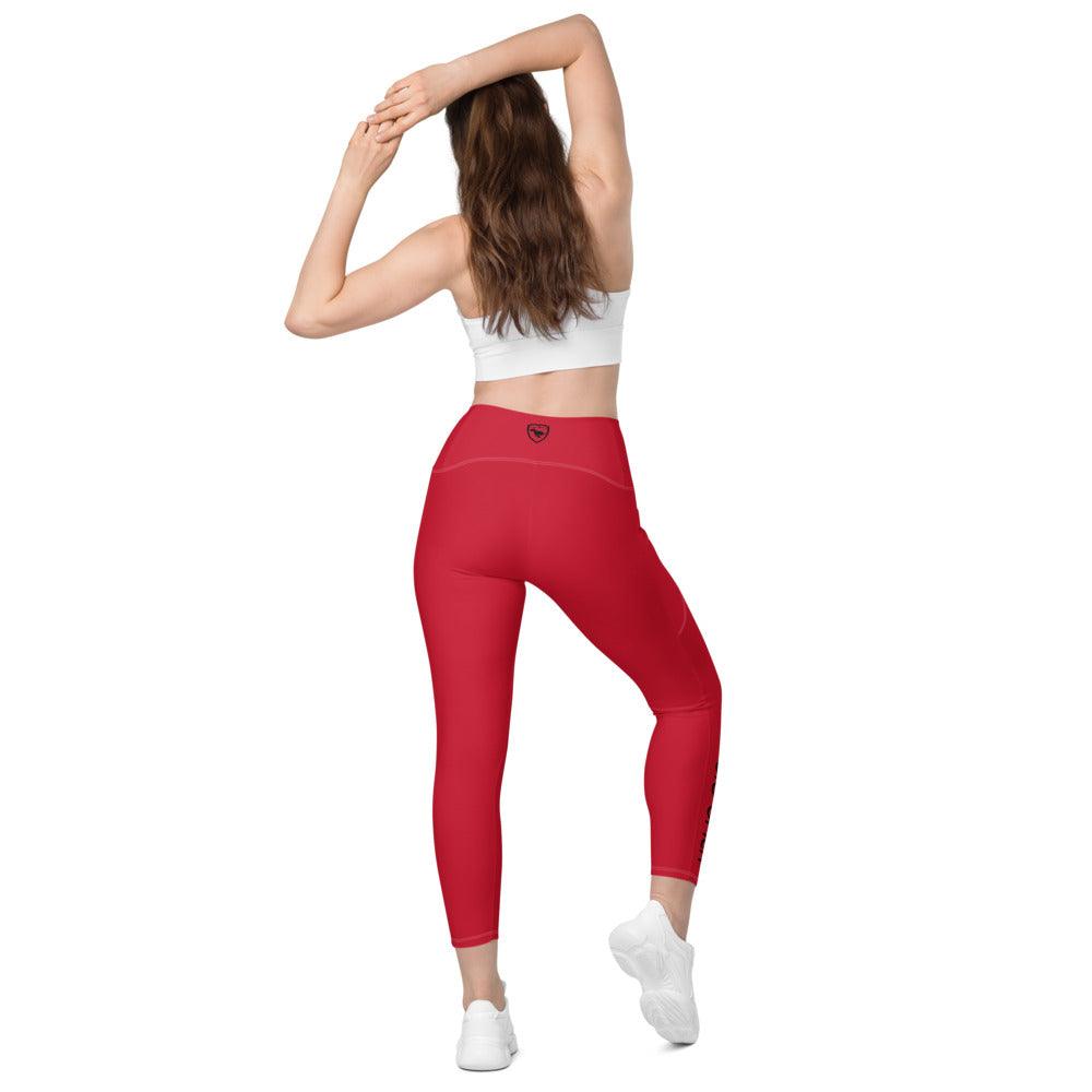Crossover Leggins with pockets Logs 1 Red B FR GIO JACK