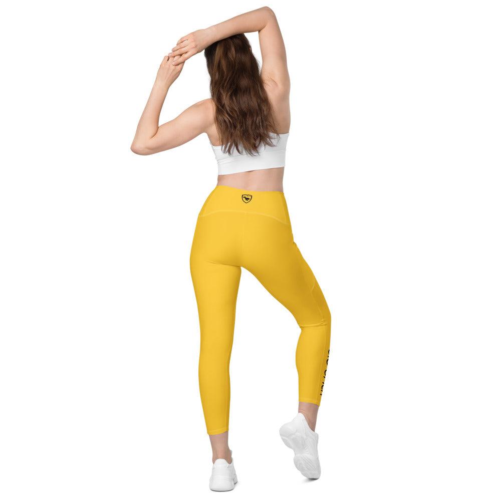 Crossover Leggins with pockets Logs 1 Yellow B FR GIO JACK