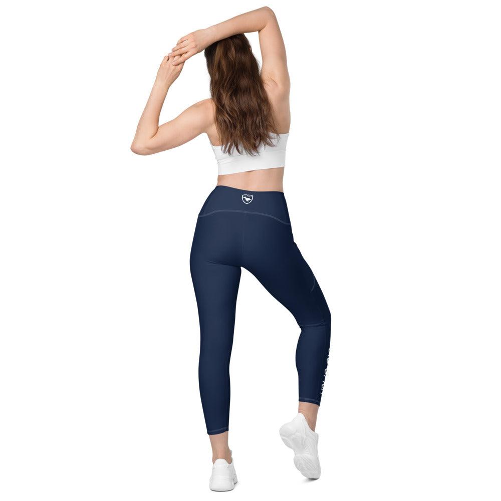 Crossover Leggins with pockets Logs 1 Navy W FR GIO JACK